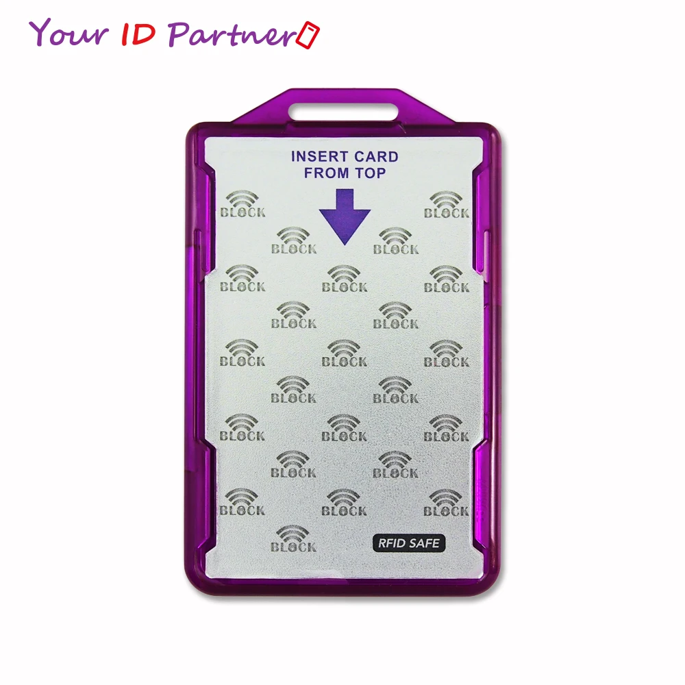 Пластиковый держатель RFID-значка с блокировкой