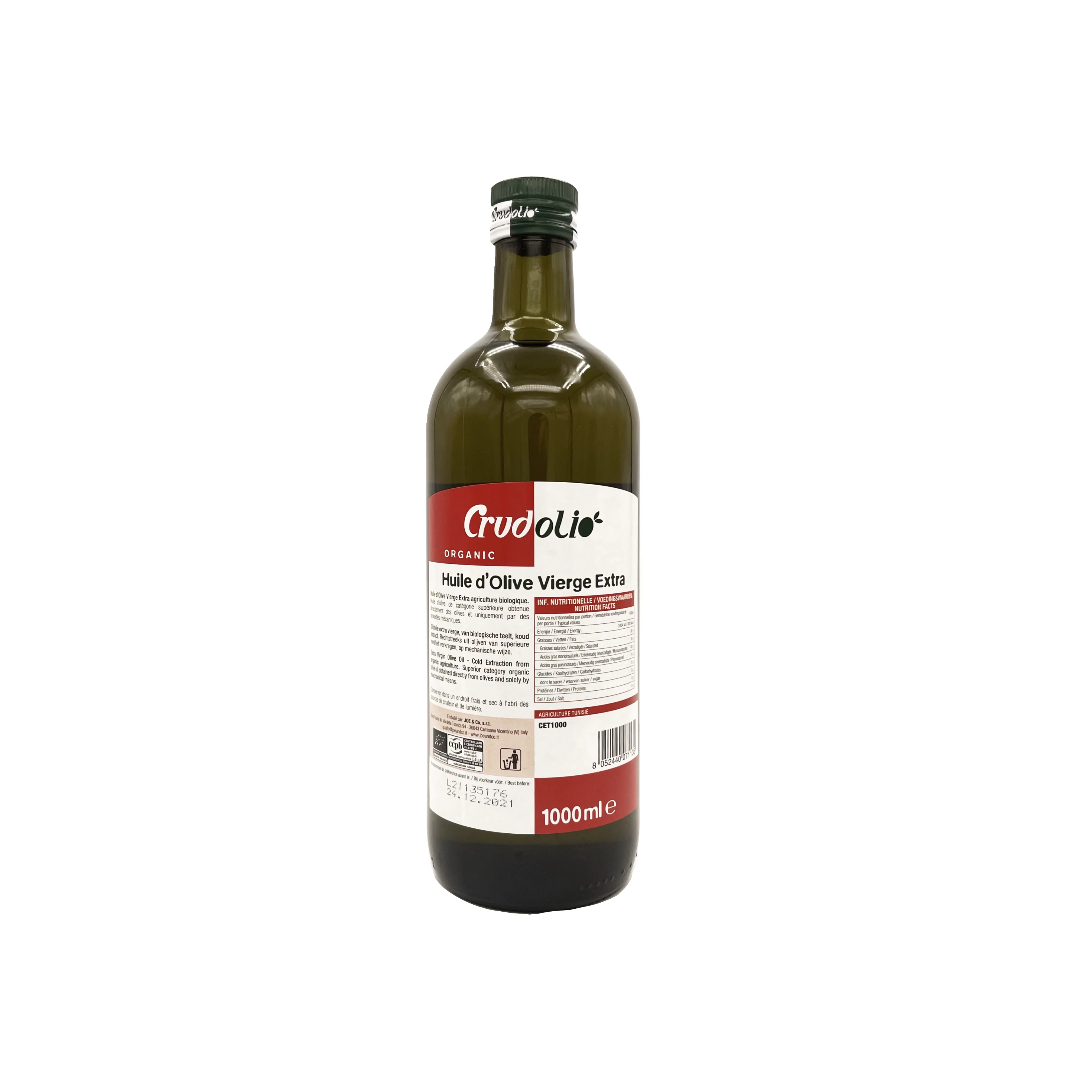 
Premium Product Organic Extra Virgin Olive Oil Origin Tunisia 1lt 