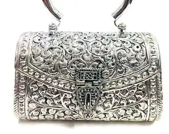 customized handcrafted  highly polished Beautiful  customized  mother of pearl fashion handbag  for  women  from India ,
