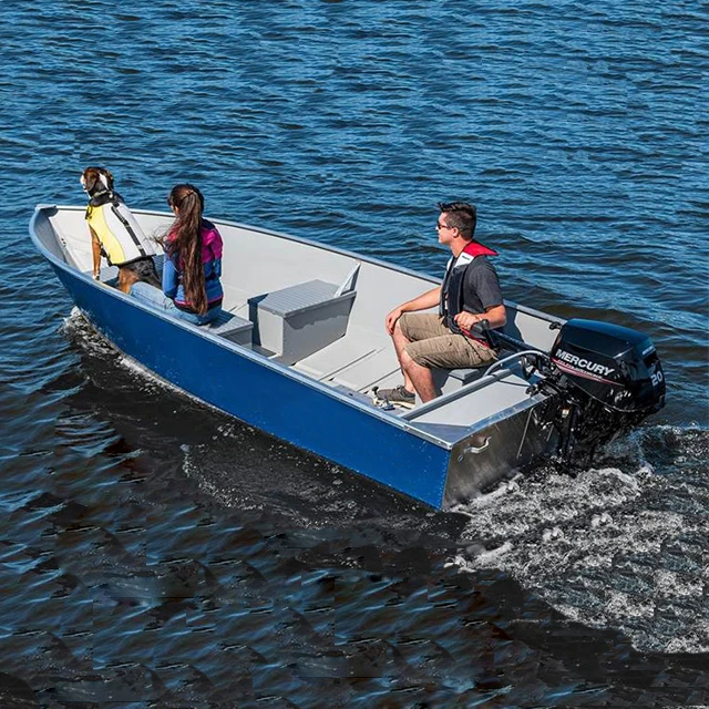 Ecocampor 12ft/14ft/16ft/18ft/20ft Flat Bottom Aluminum Utility Jon Fishing Rowing Boats for Sale