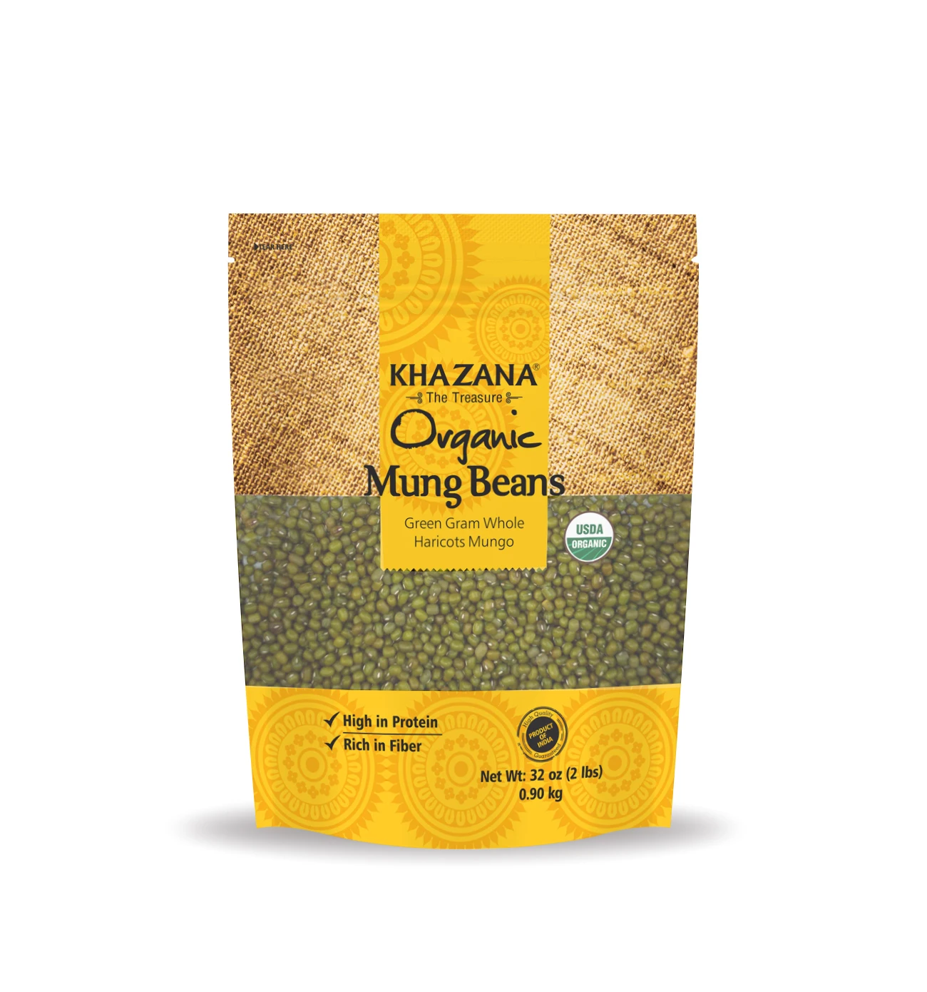 
Khazana Organic Mung Beans 2lb x 10 Premium Quality From Indian 