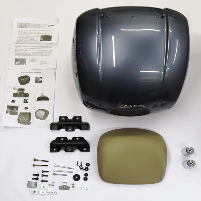 Topcase tail box 36 lts big vespa gts Original Piaggio cm273312 oem vespa grigio dolomiti met 770/B backrest Handlebar weights