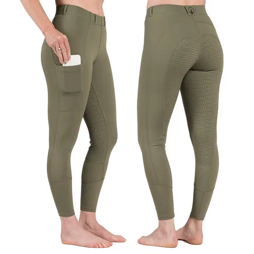 Women Solid Horse Riding Leggings High Waist Pants Hip Lifting Tummy Slim Skinny Equestrian Legging by Canleo International