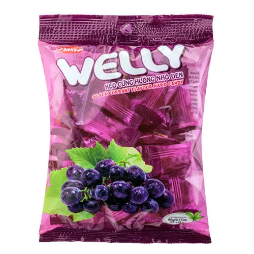 Hard Candy For Kids - Welly Black Currant Flavor hard Candy In Bag 70g Made In Vietnam With High Quality