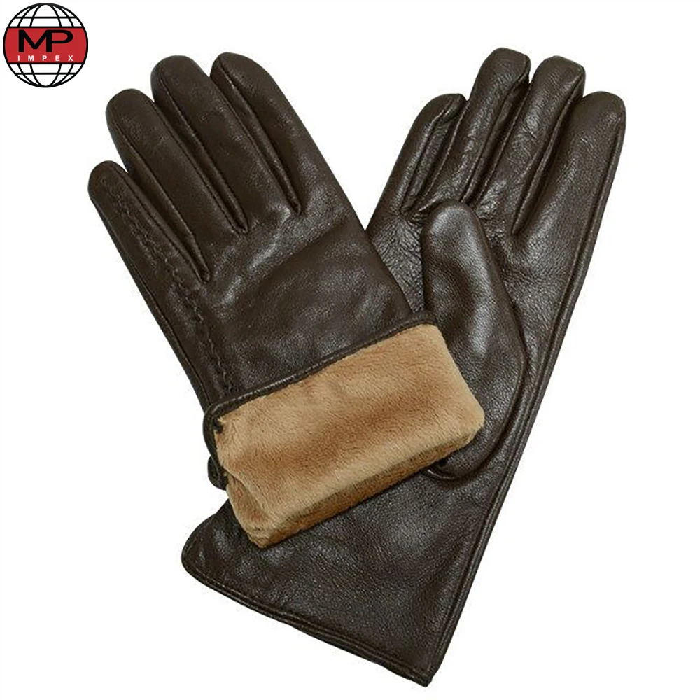 SHEEP LEATHER FASHION BLACK SOFT for Men Gloves