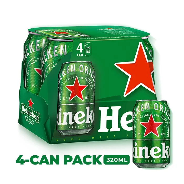 Heineken 4 шт. в упаковке пиво-лагер (4x320 мл)