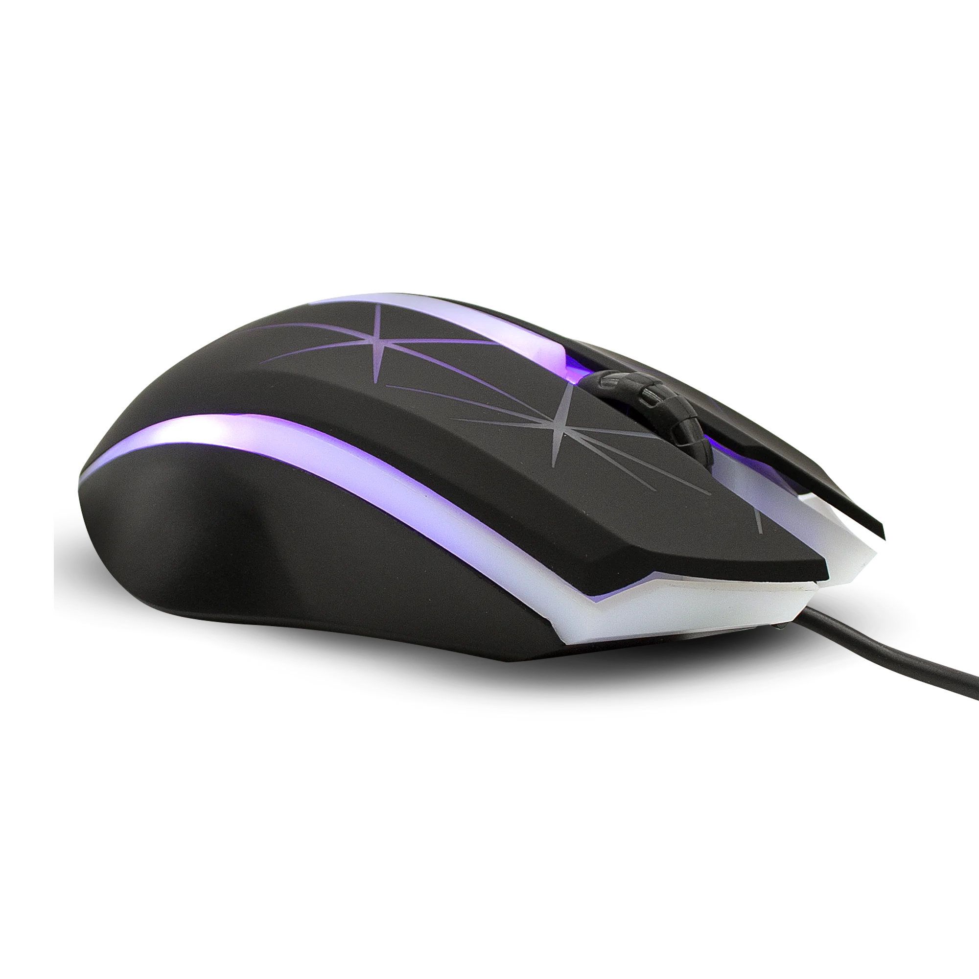 CROWN gaming mouse ergonomics 1000/1200/1600/2400 DPI factory supply optical wired led gaming mouse pink