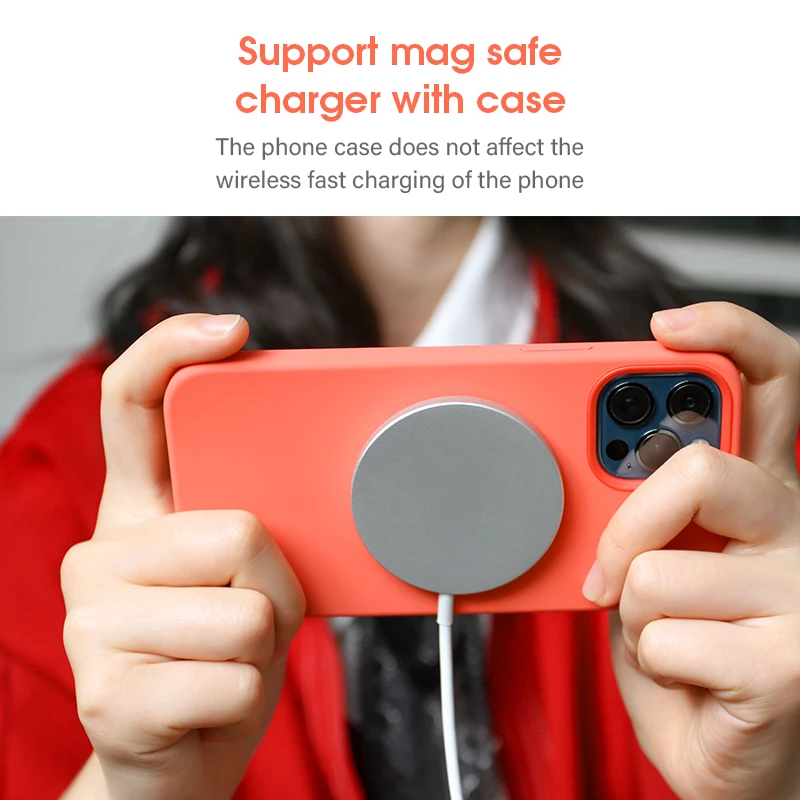 Магнитный чехол Magsafing из жидкого силикона для Iphone 12 Max