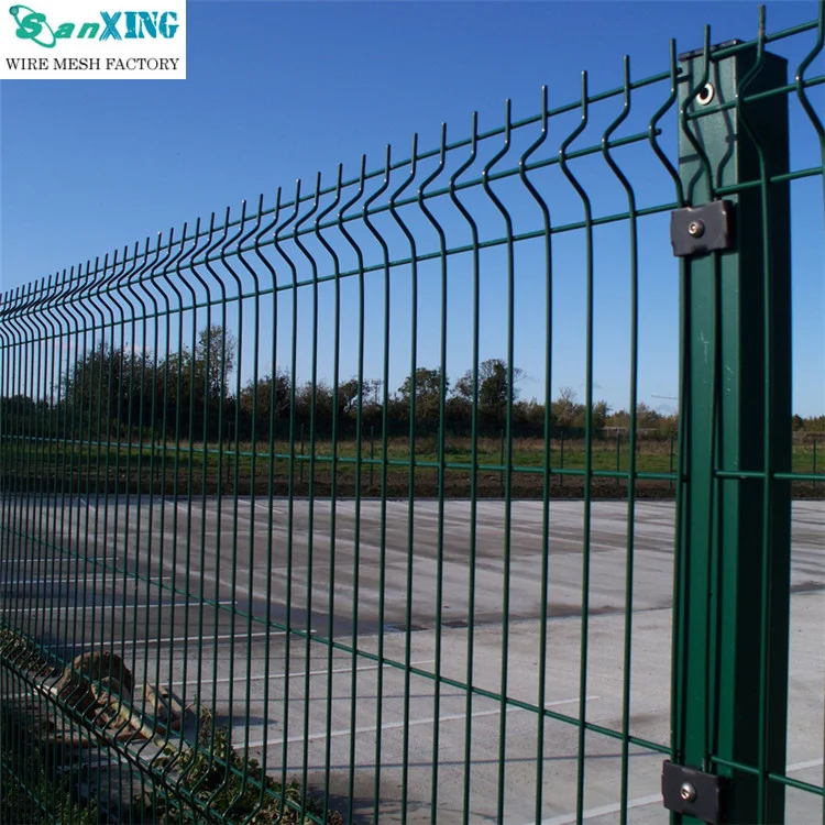 
Cheap Square Post Bent Curve Welded Wire Mesh Fence Panel  (1600234275615)