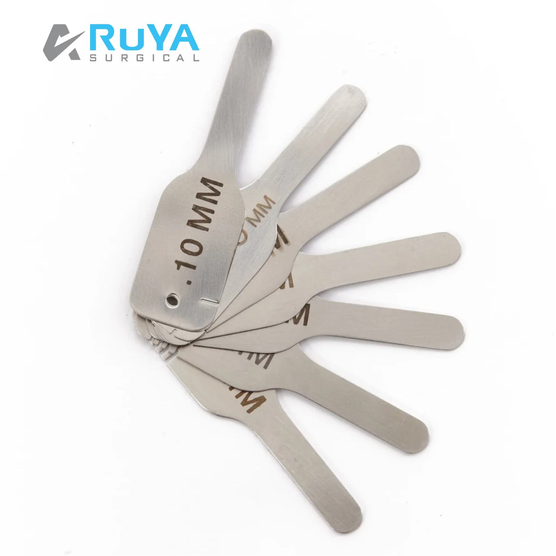 Stainless Steel Dental Interproximal Enamel Reduction IPR Gauge Set Of 7 Pieces Tooth Measuring Gap Ipr Gauge Ruler Caliper CE