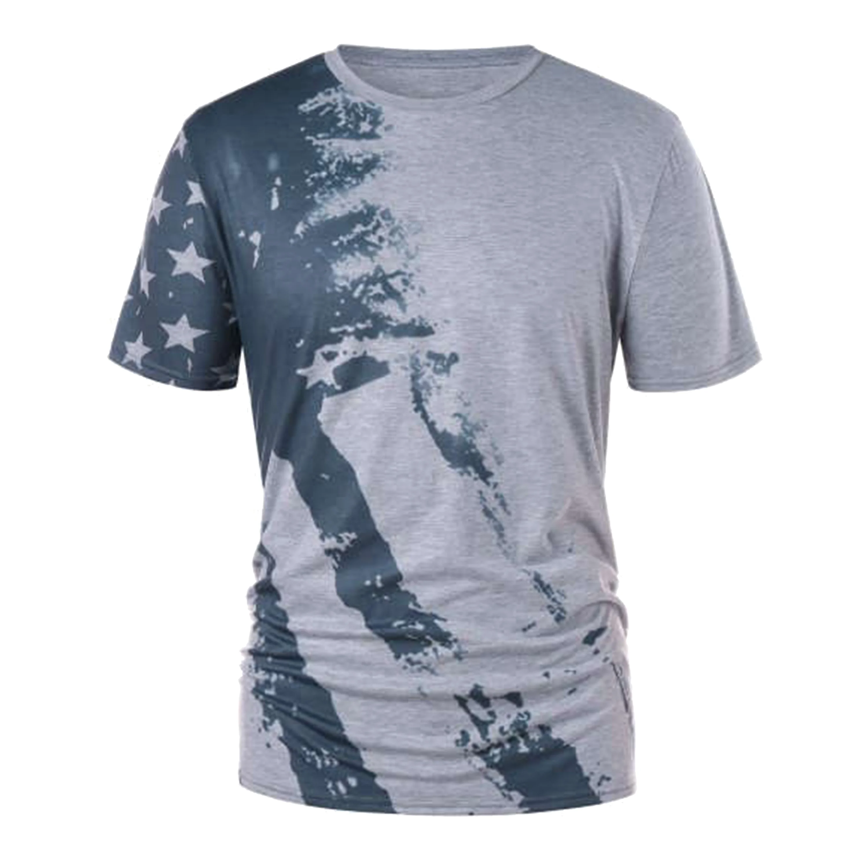 Customized silk screen printed all over printed men short sleeve o neck custom t shirt wholesales clothing Bangladesh