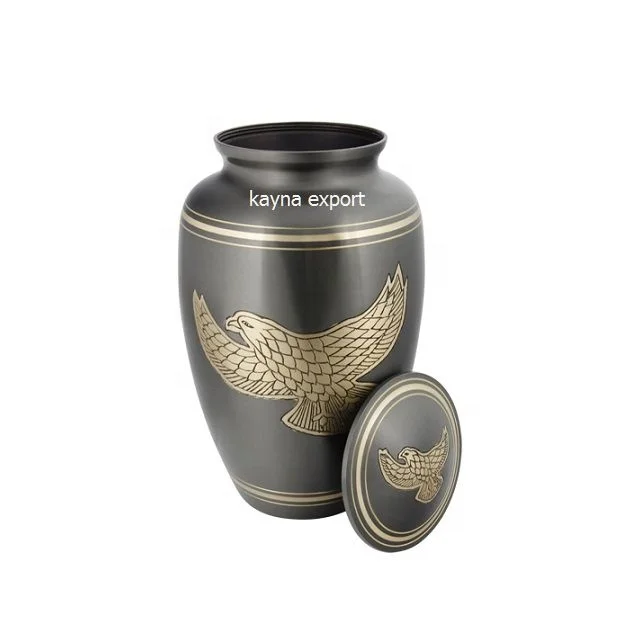 Brass classic pigeon engraved beautiful adult cremation urn for ashes Brass Solid Heavy metal Cremation Adult best Engraved Urn