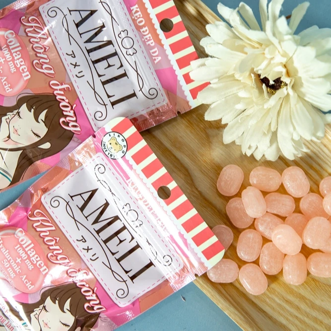 
 AMELLI-Коллагеновая добавка CANDY-персиковый аромат-без сахара  