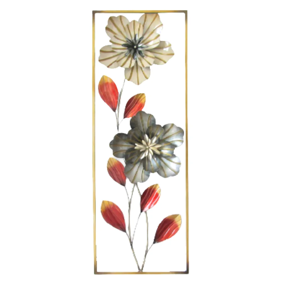 Custom design Grey And Green Flower Aluminum wall Hanging Painting For Decoration Manufacturer Indian Factory