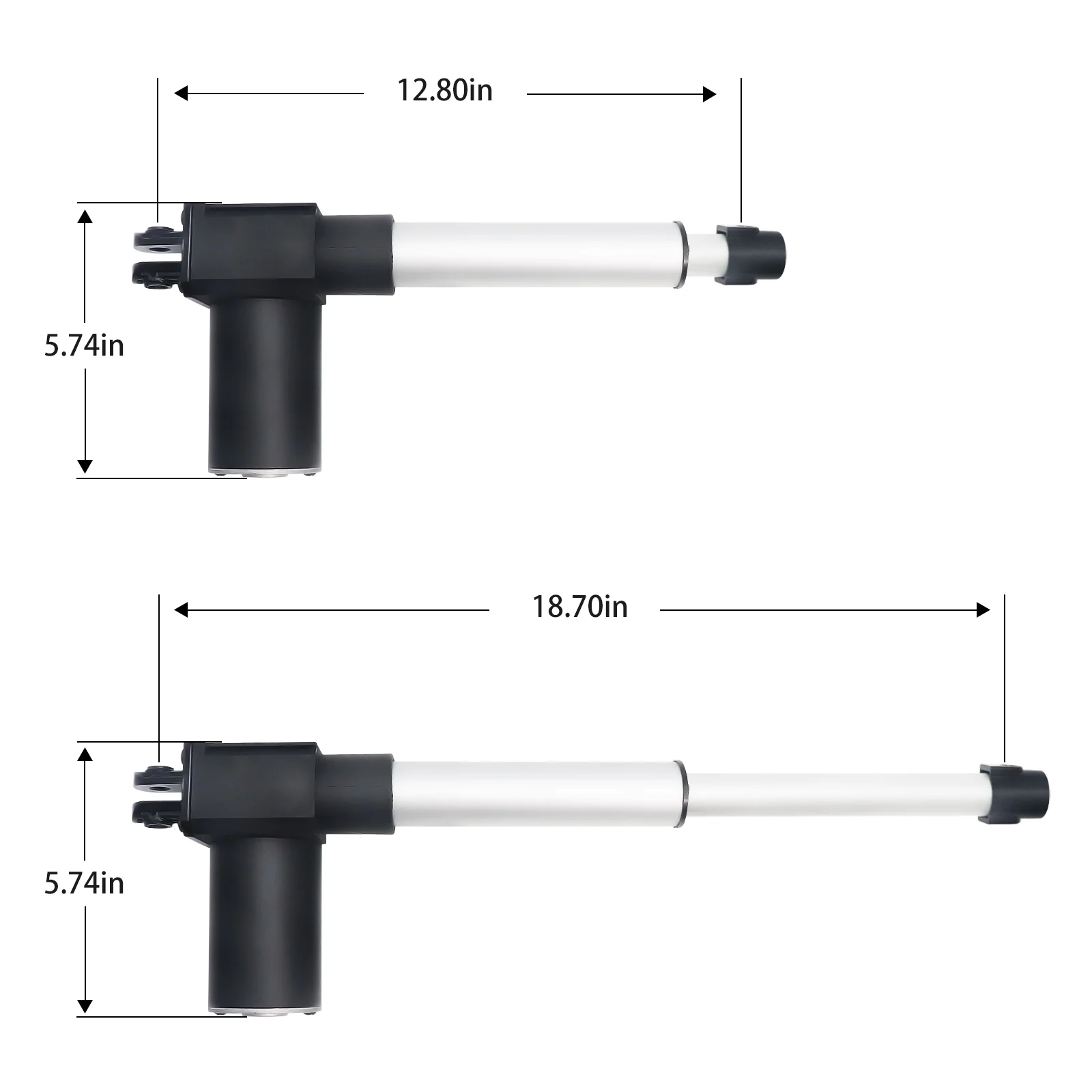 Edge PLA6K Heavy Duty 6000N/1320lbs Linear Actuator 6 Inch DC 12V with Mounting Brackets and Remote Controller Kit
