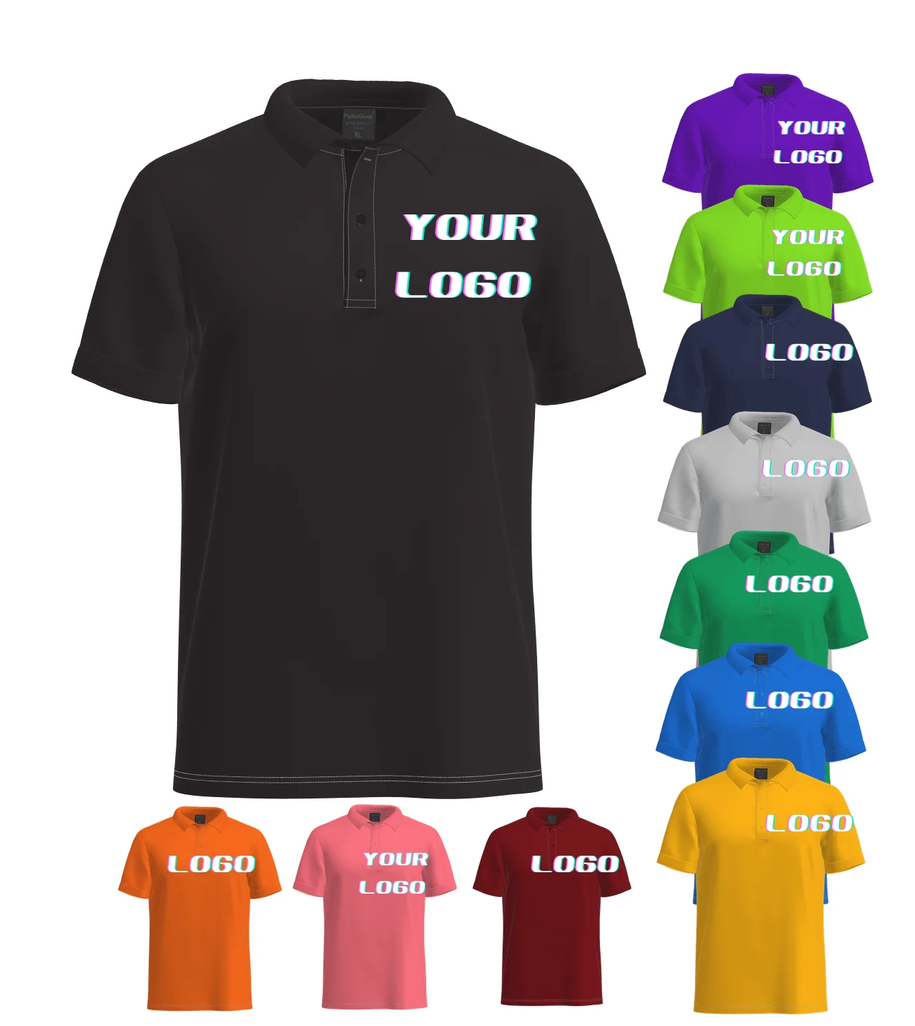 Custom logo Wholesale cotton plain colors summer breathable custom OEM men polo shirt