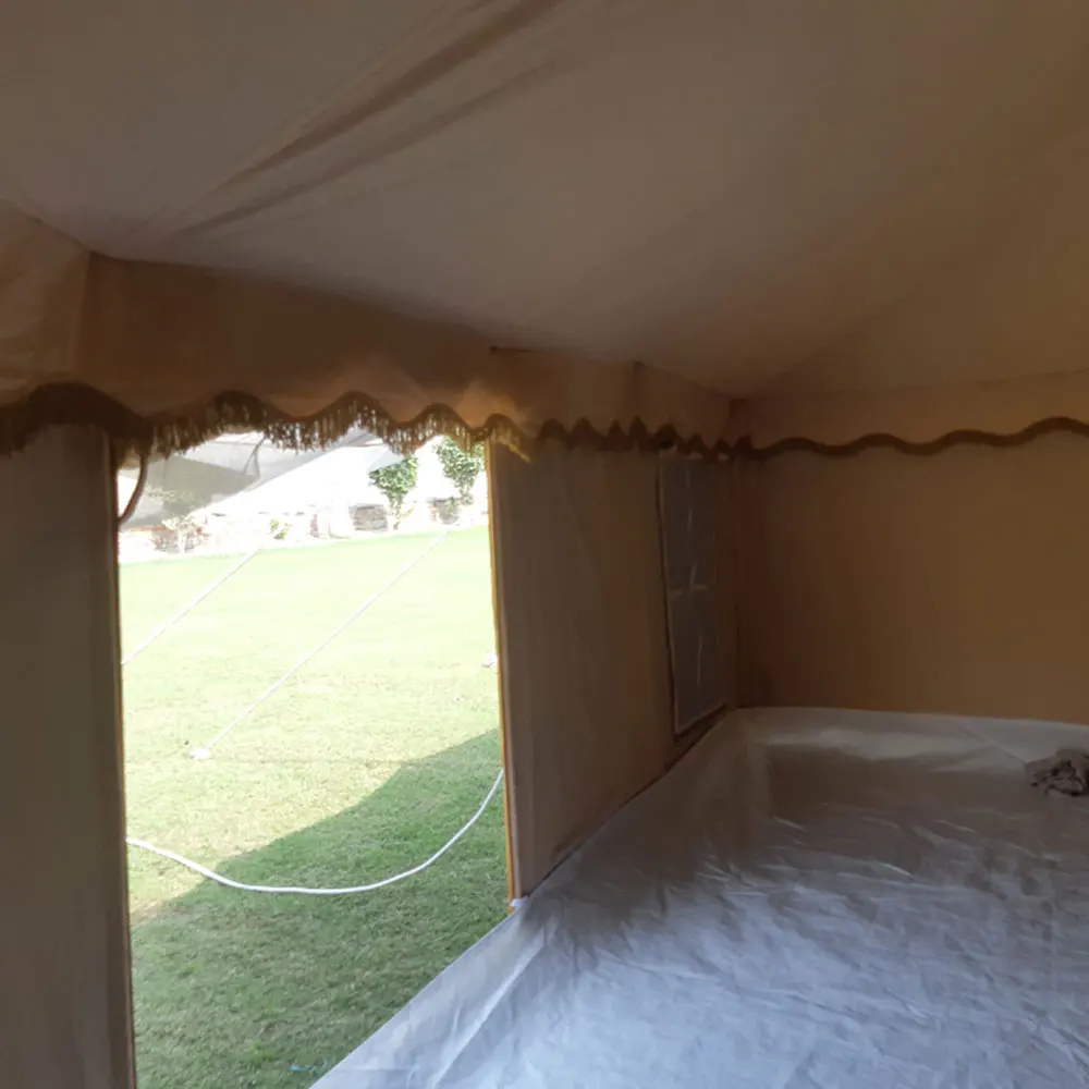 Hot sale khaki Deluxe Tent PVC coated canvas dome relief tent large Wholesale Custom Made Khaki Deluxe Tent