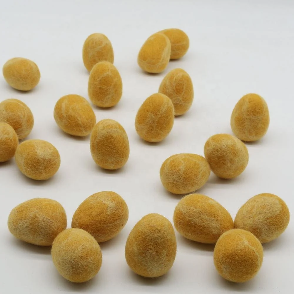 ECS-020, Plain Easter Egg, Made from 100% Eco-friendly New Zealand Wool, Felted by Skilled and Talented Women Artisans of Nepal