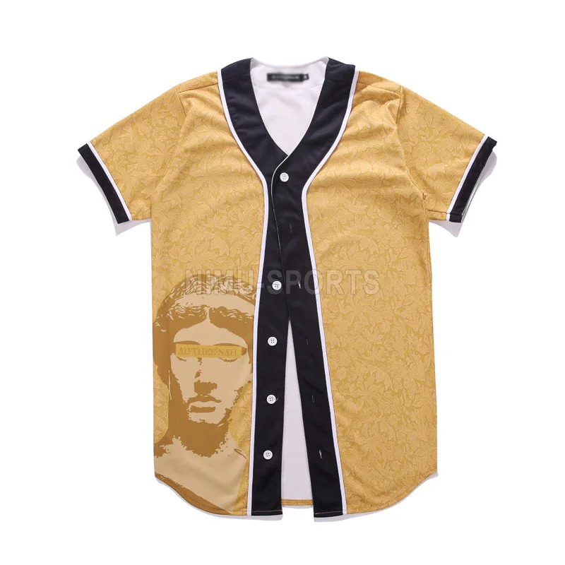 
Custom sublimated Printing Sports Team Name Logo Number sports softball uniform Baseball shirts jersey 