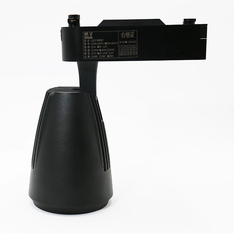 High CRI Focus Spot Lights Fixture Adjustable 3 Phase Track Rail System Surface Mounted LED Track Lighting