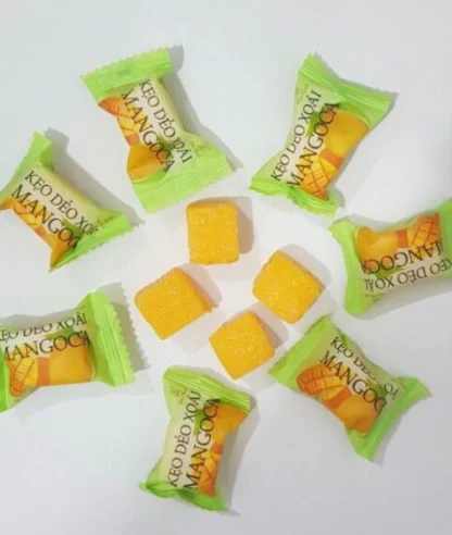 Горячая Распродажа Вьетнам ведущий производитель сладких конфет с ароматом манго мягкие желейные конфеты 325gr пакет