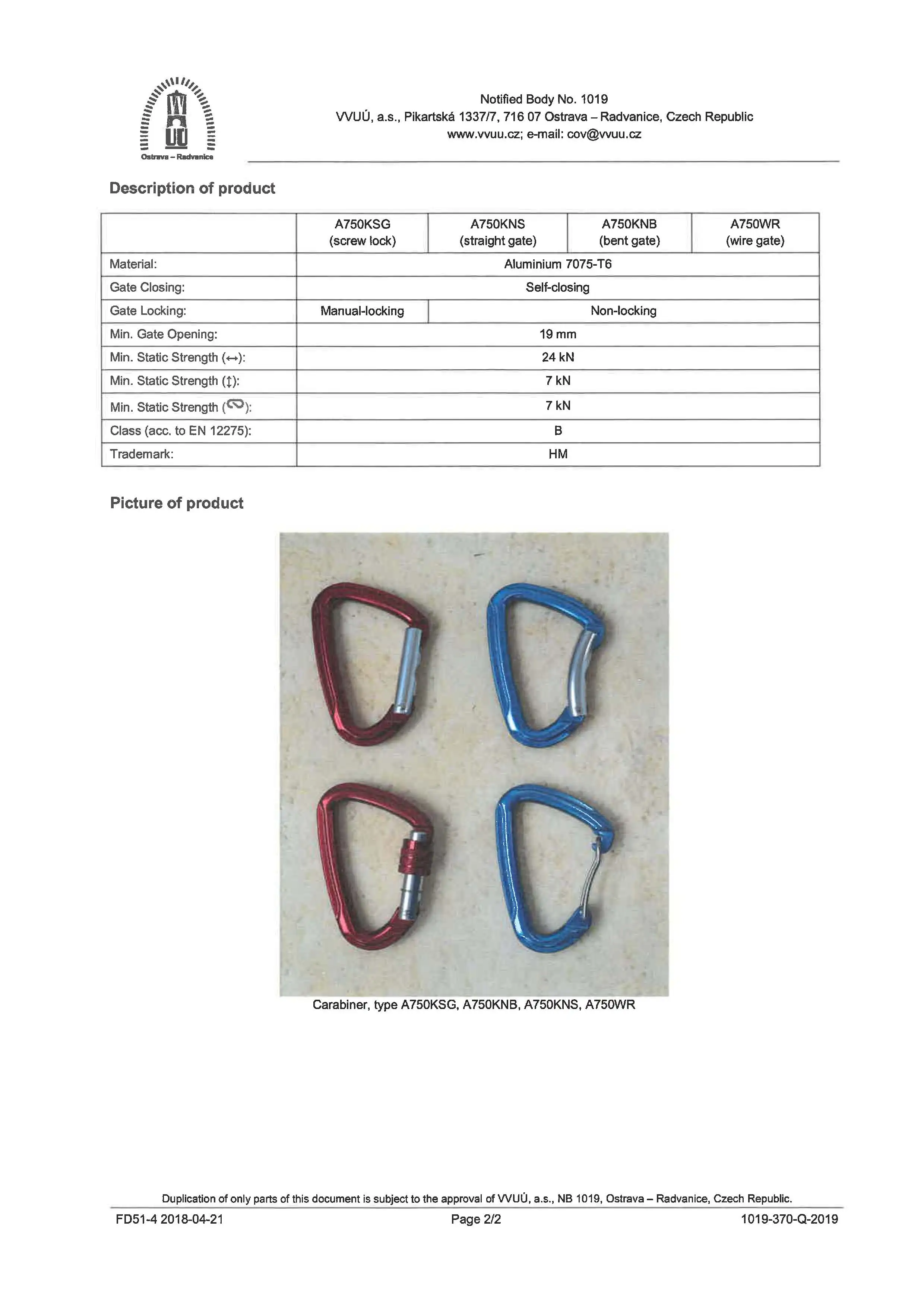 CE UIAA Certified A750-QD1 D Type D Shaped Aluminum Climbing Quickdraw