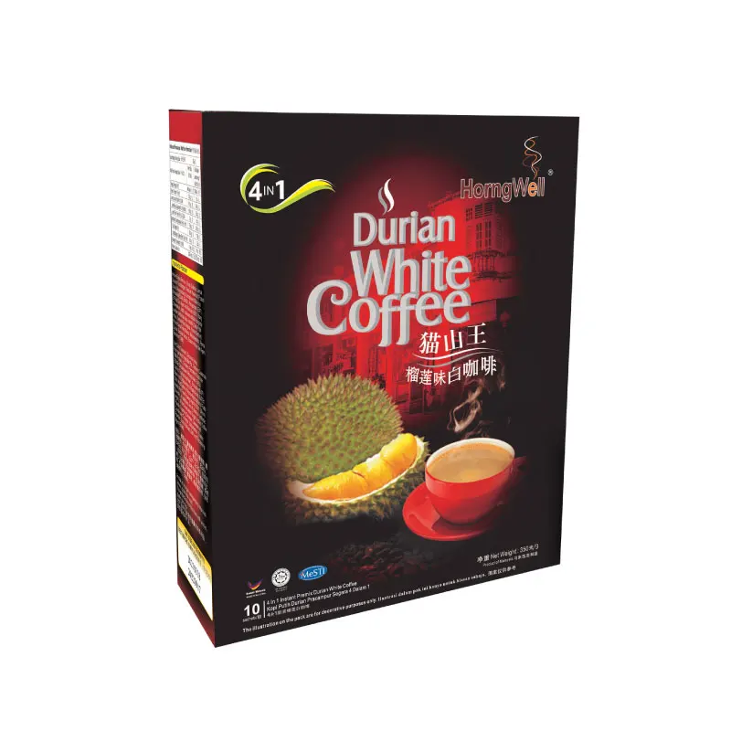 Hot Seller 4 in 1 Premium Musang King Durian White Coffee Instant Coffee