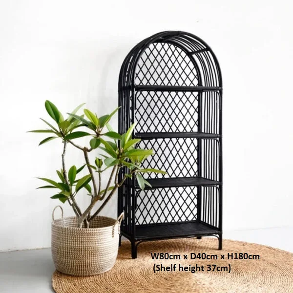 High Quality Rattan Wicker Bungalow Rattan Shelves/ Rattan Bookshelf / Rattan Furniture