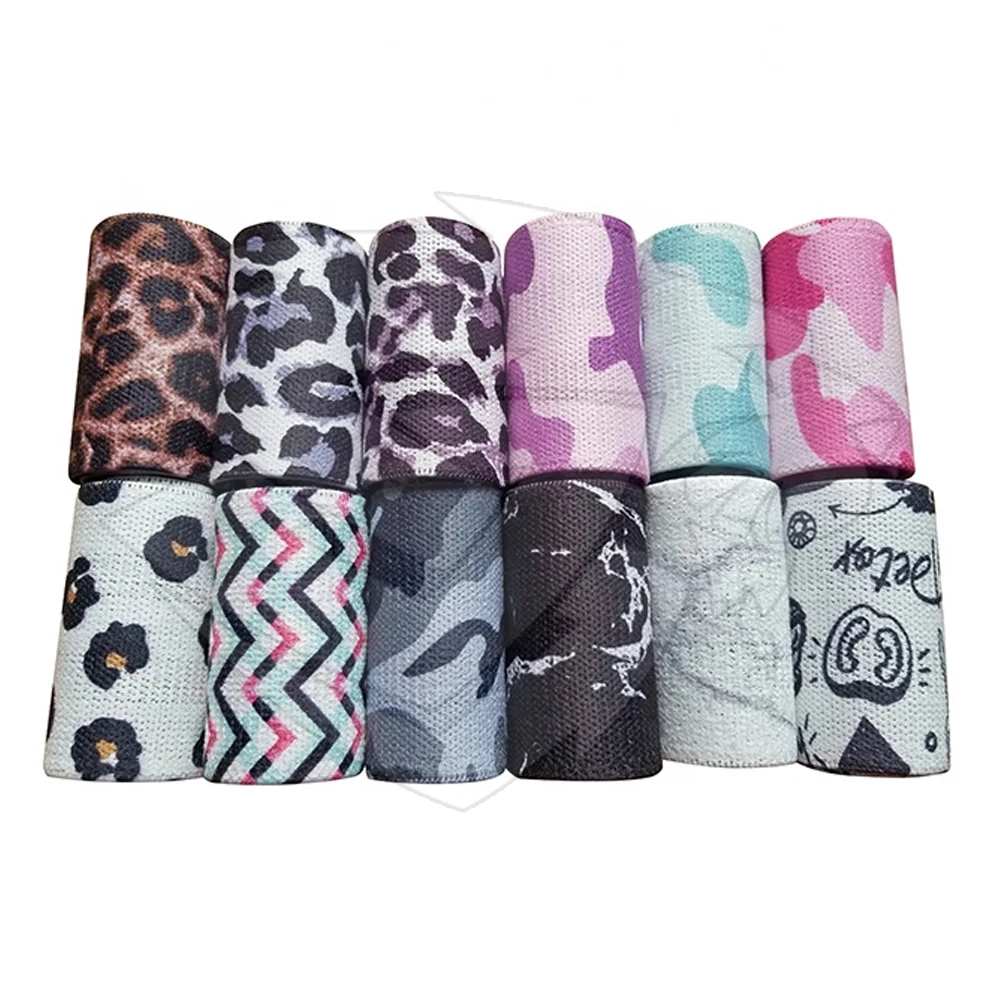 wholesale Non Rolling Fabric Resistance Bands Exercise Set of 3 Booty Bands