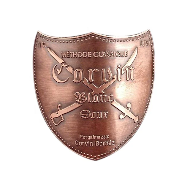 Hungary Low Price Private Label Champagne Bottle Metal Bottle Labels