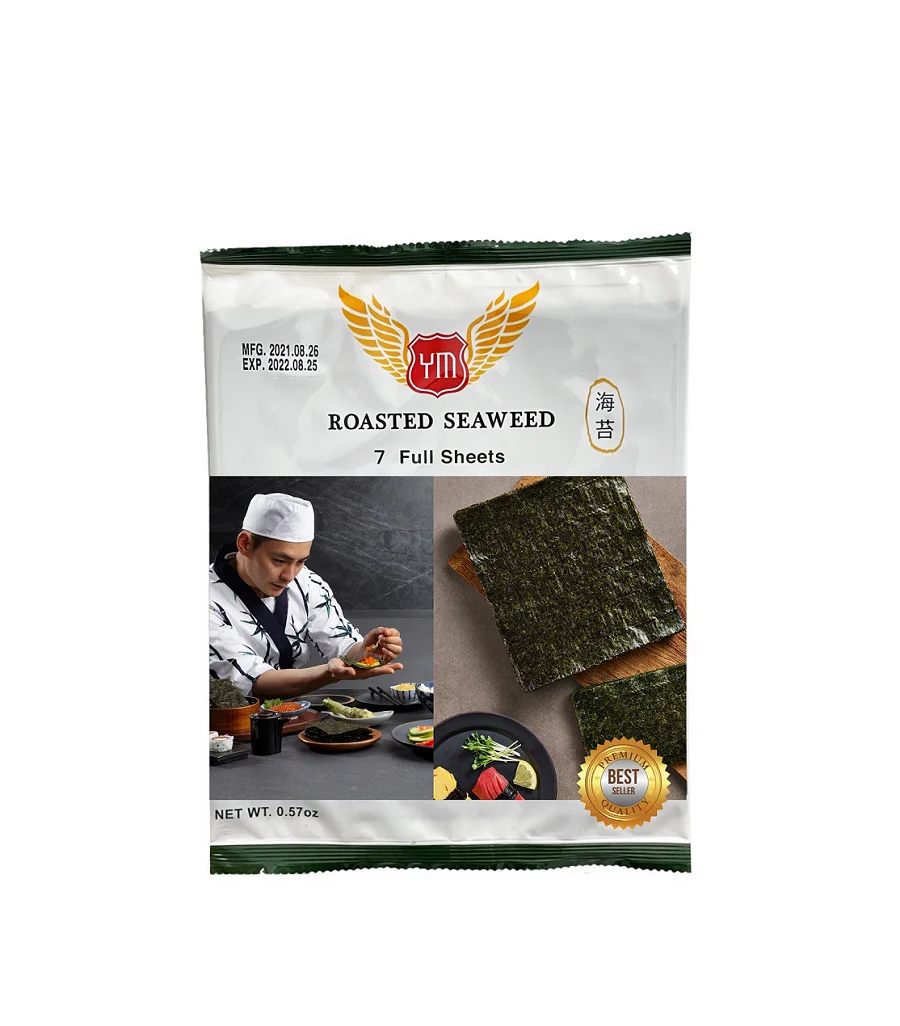 YM Roasted Seaweed 7 Sheets Premium Nori for Sushi