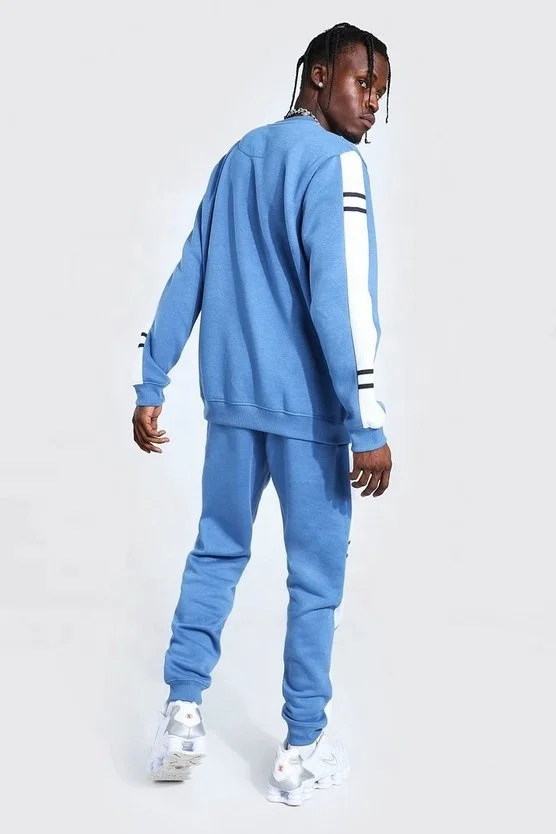 Wholesale mens sweatsuit 2 pieces hoodie set jogging suit fleece tracksuits for men 2021