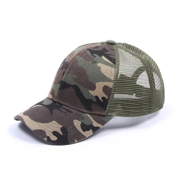 
Camouflage Baseball Hats for Hunting Fishing Outdoor Activities Mesh Cap Camo Trucker Hats 