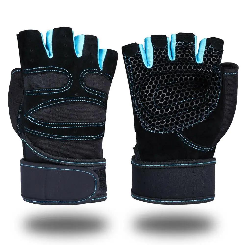  Workout Gloves Fitness Gym Sports Training Weight Lifting With Wrist Wrap Weightlifting Custom
