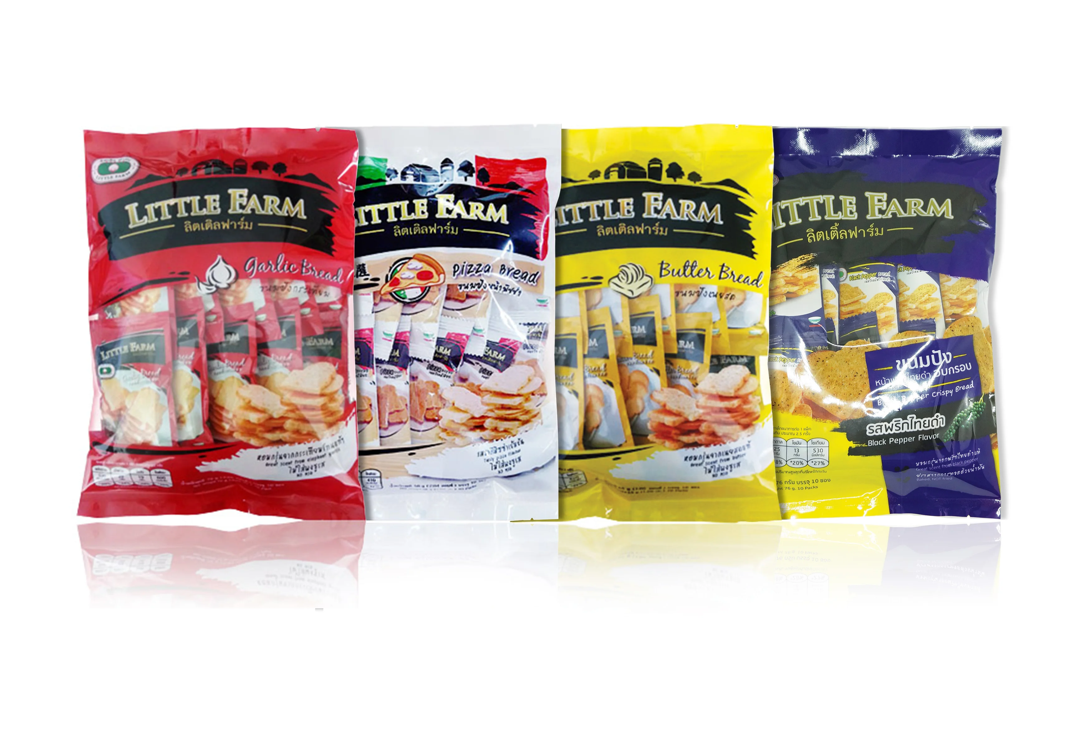 Thailand snacks Crispy Breads Banana Bread Little Farm Baked not fried NO MSG