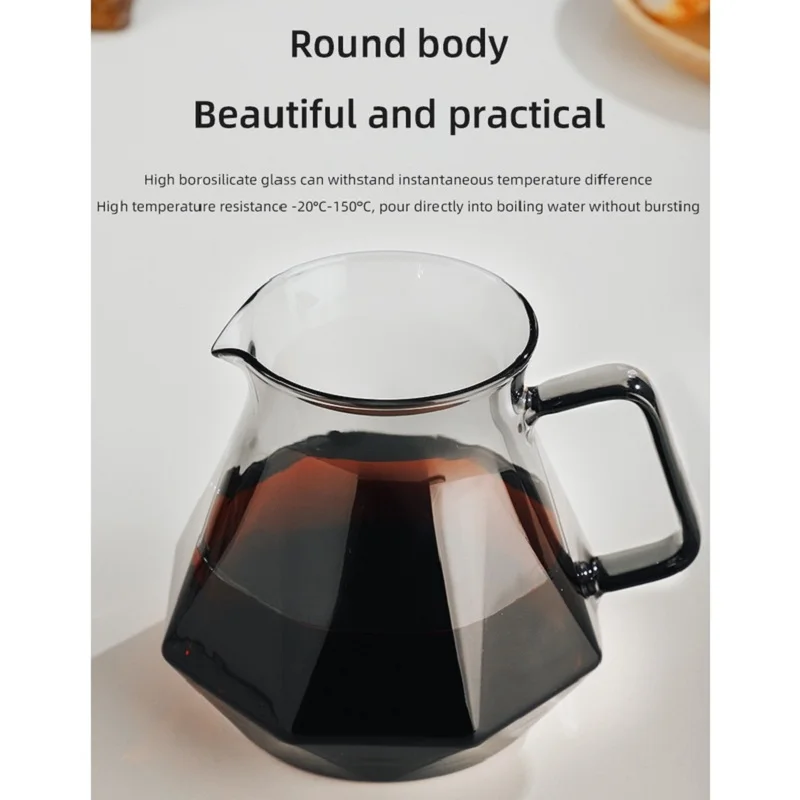 2022 trendy Spout Coffee Jug Milk Pitcher diamond coffee pitcher