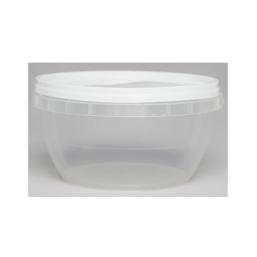 Plastic bucket container Good price plastic round container 365 ml with control lock and lid any color request wholesale  jar