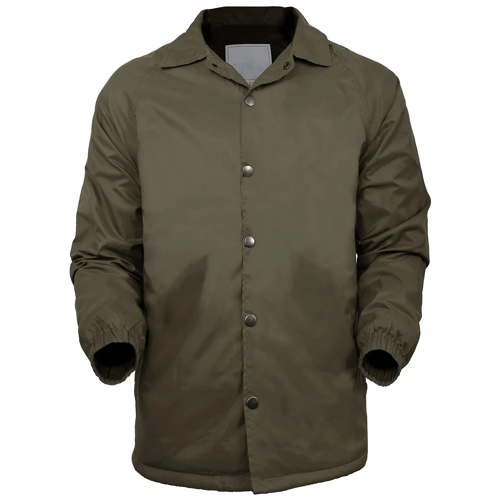 OEM service Light Weight Mens Casual Coach Jackets Wholesale waist elastic cuffs plus size jackets