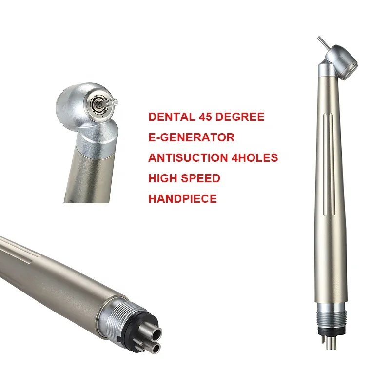 45 Degree Dental  High Speed Handpiece Air Turbine One Water Spray 2/4 Hole