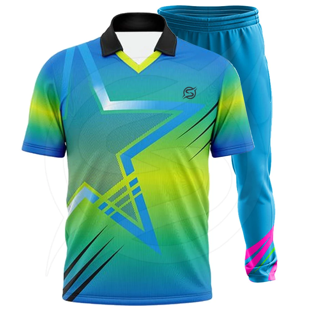 2021 customized sublimation cricket kit uniform set for men