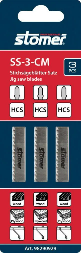 
Набор пилок для лобзика SS-3-CM по дереву Пилки для лобзика 