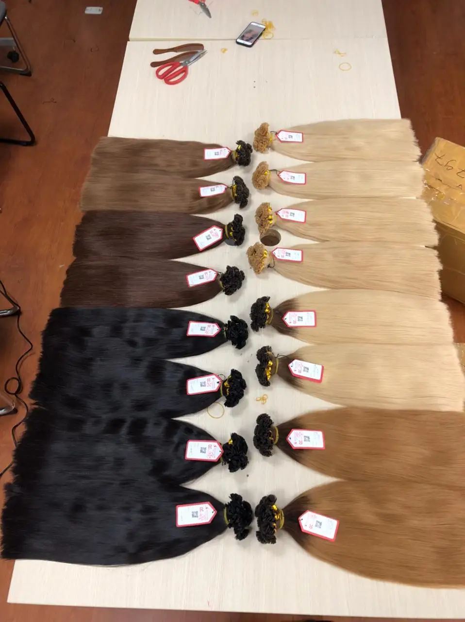 Vietnamese Human  Straight   Black  Colors  Falt Tip Hair Extension