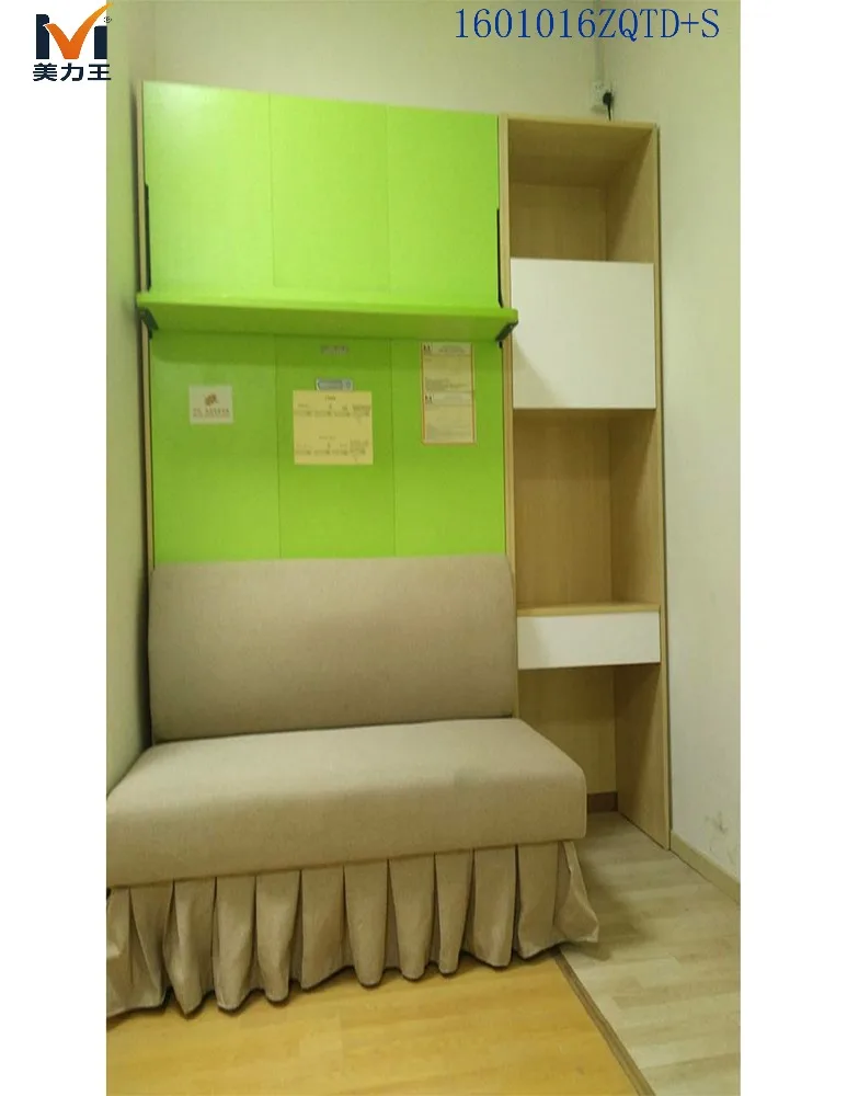 Murphy Bed Hardware Kit Wall Bed Mechanism with Sofa and Bookshelf for Space Saving Furniture