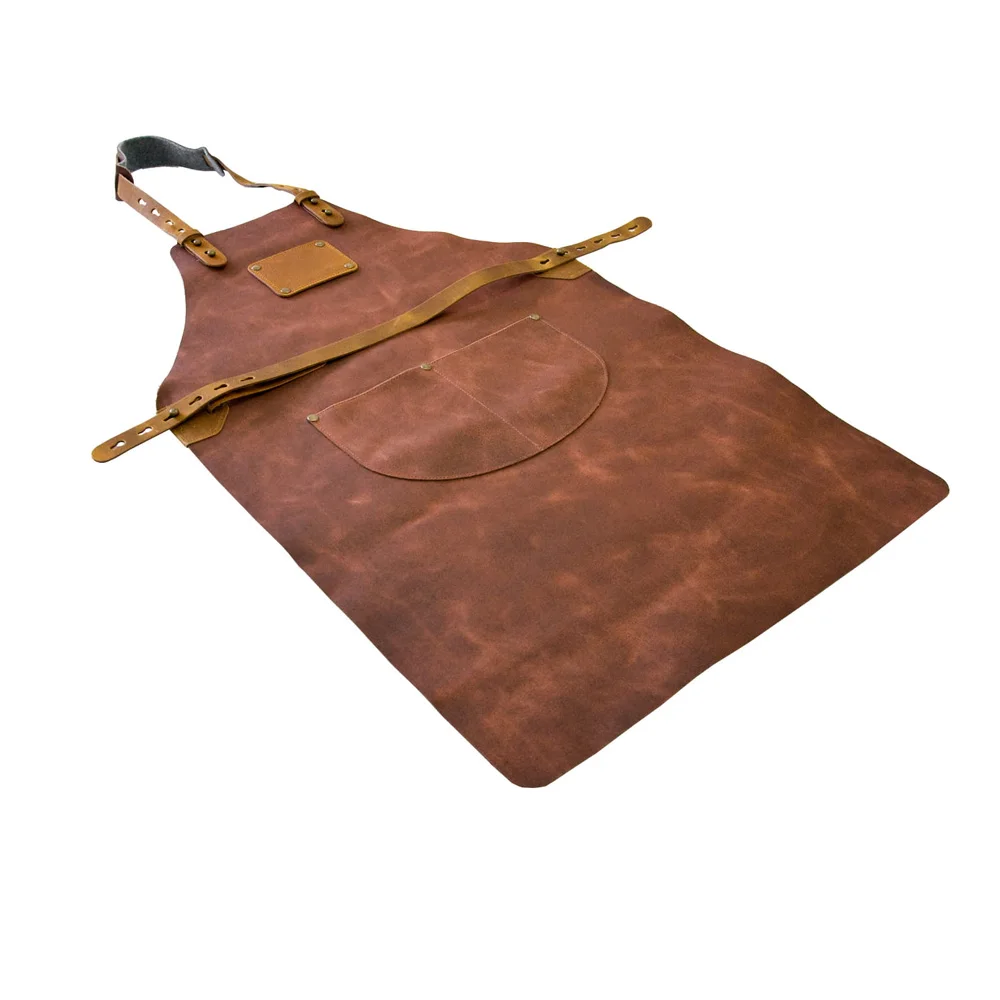 Многофункциональные фартуки из натуральной кожи регулируемые для уборки с несколькими карманами большие размеры