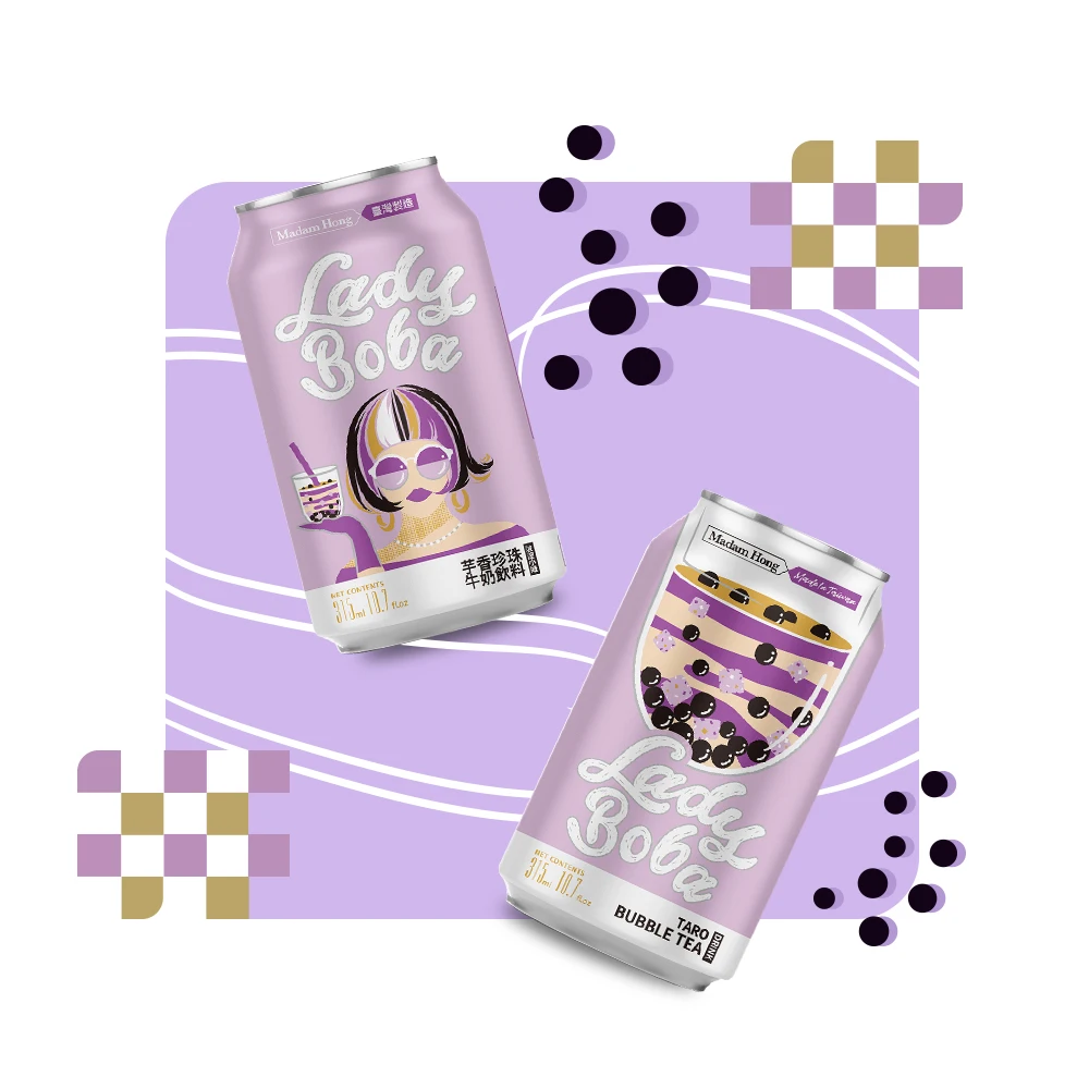 
Madam Hong 315ml bubble tea with brown sugar flavor 