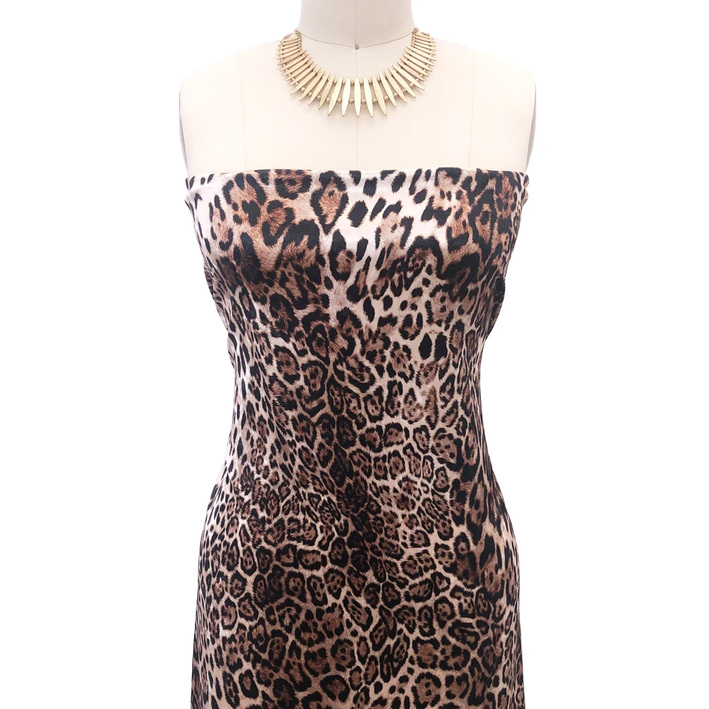 Светло-коричневый шкуру животного напечатаны на лед бархат полиэстер спандекс 2 трикотажная ткань растягиваемая в обоих направлениях для оптовой торговли-стиль P-2501-713