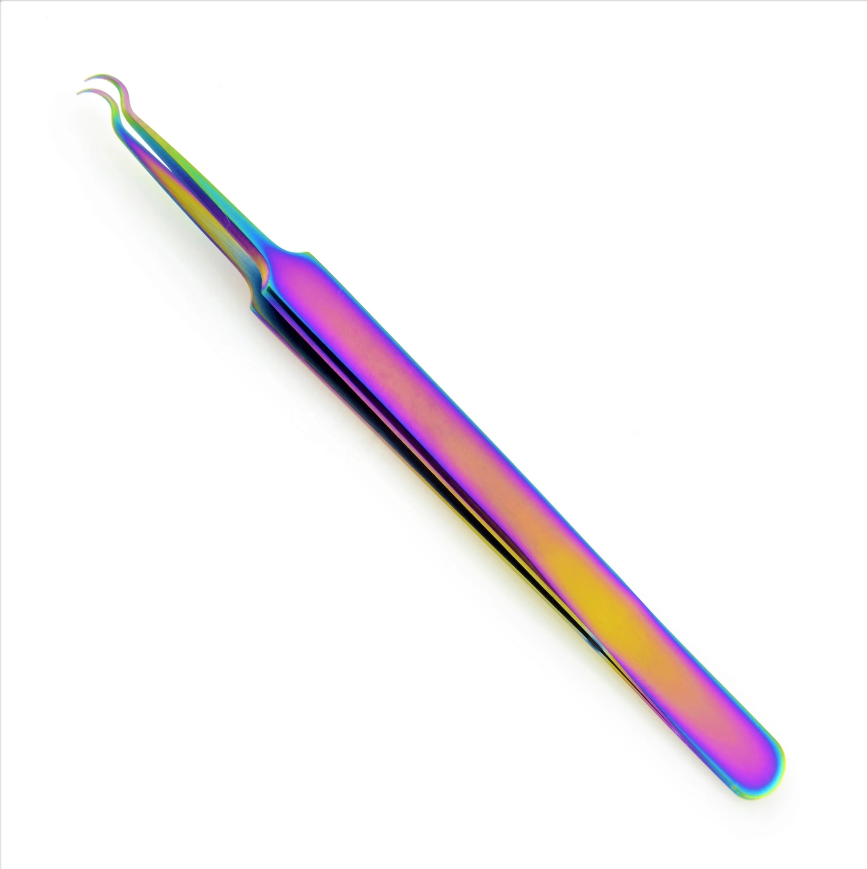 Stainless Steel Blackhead Remover Tweezers 45 Degree Straight Blemish Extractor Tool for Acne Pimples Whiteheads