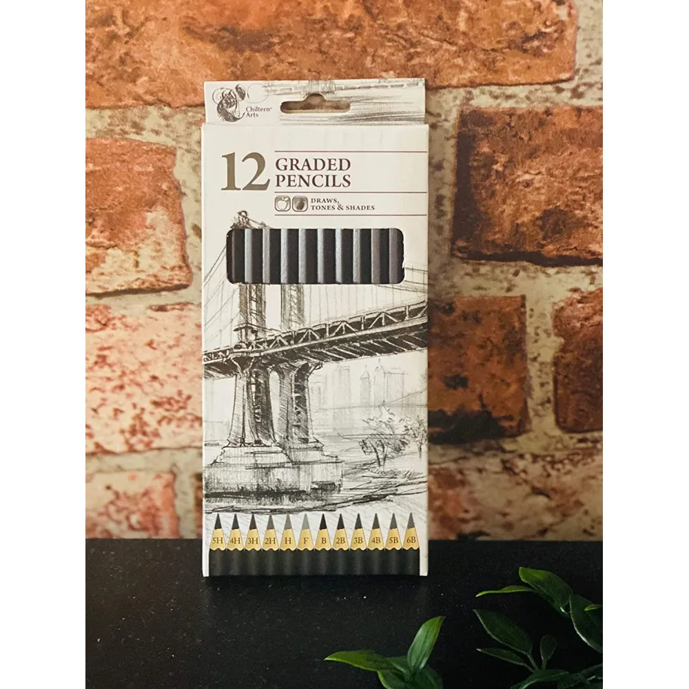 5H to 6B Tones & Shades Assorted Sketch Pencil Pack of 12 Graded Artist Sketching Pencil Drawing Pencil Set