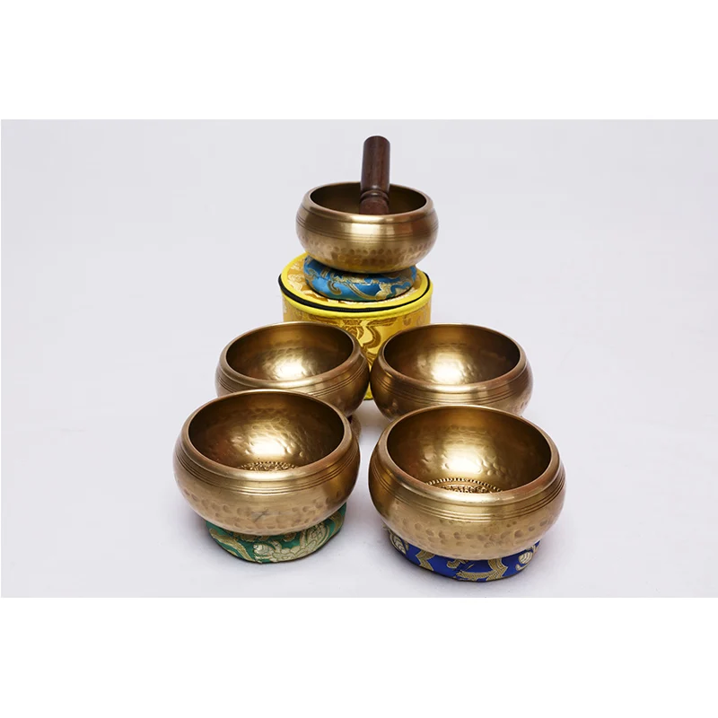Tibetan  Hand made 7 chakra healing singing bowl set wholesale
