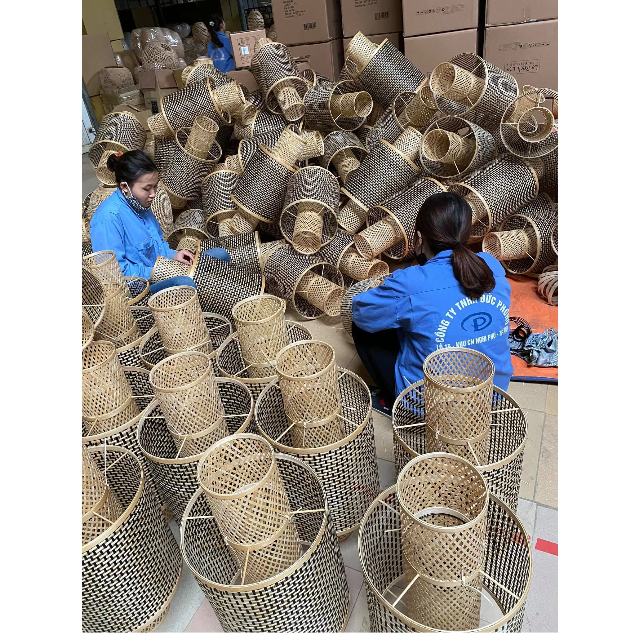 Furniture One Layer Vintage Style Natural Bamboo Cylinder Home Decoration Handicraft BAMBOO BOX made in Vietnam for sale